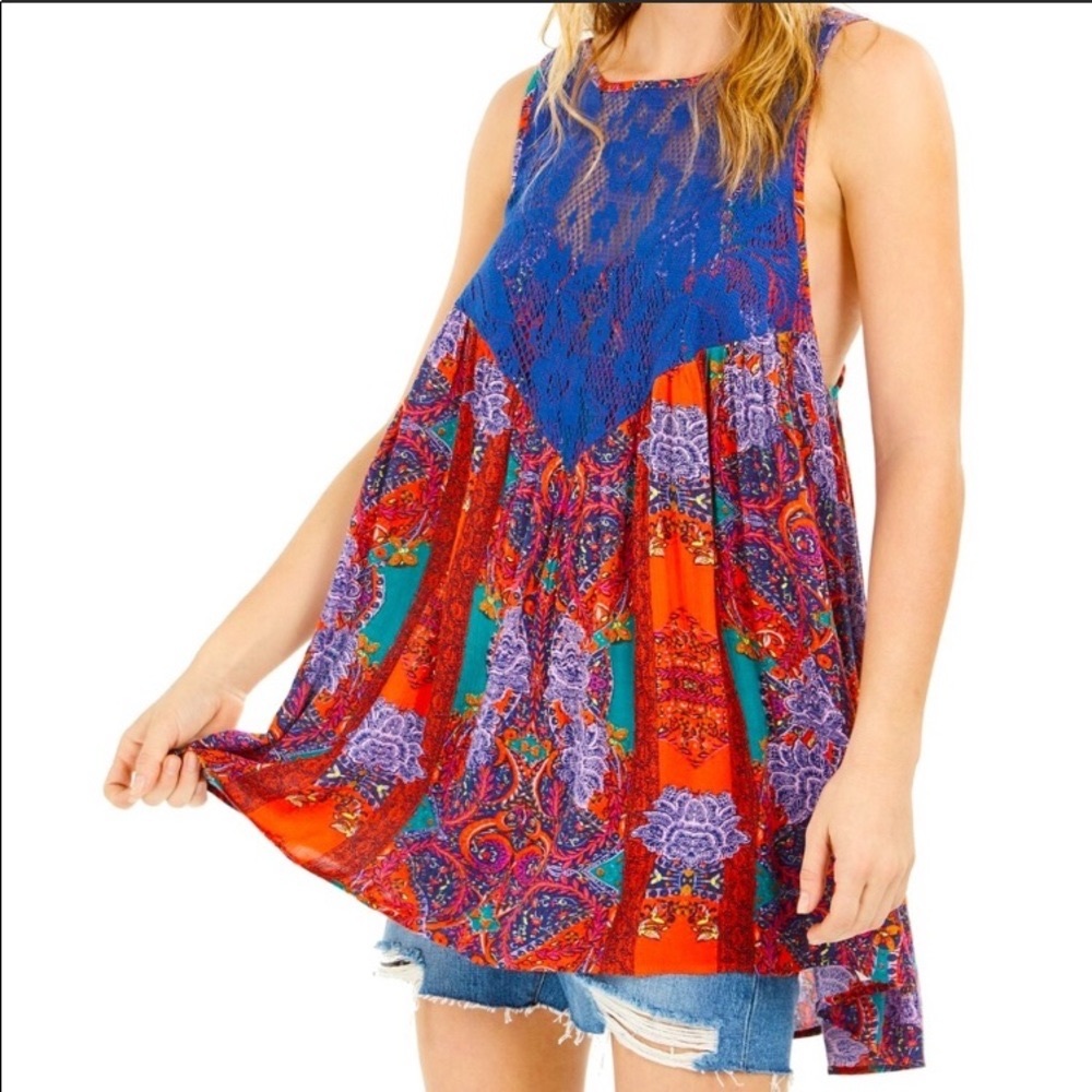 3x HP - Free People Count Me In Trapeze Dress Top - Picture 9 of 10